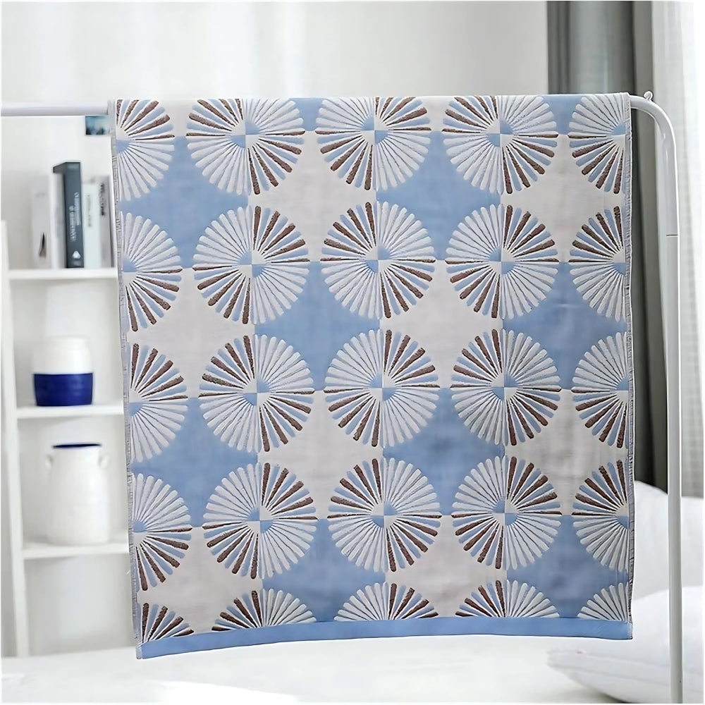 Jacquard Floral Cotton Bath Towel