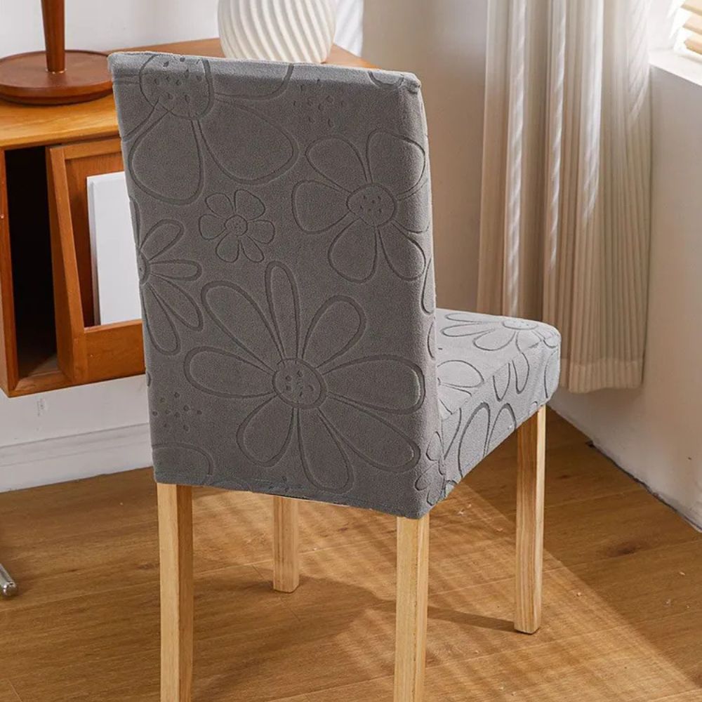 Stretch Microfiber Dining Chair Cover - Daisy Design