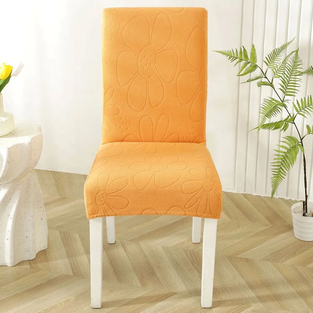 Stretch Microfiber Dining Chair Cover - Daisy Design