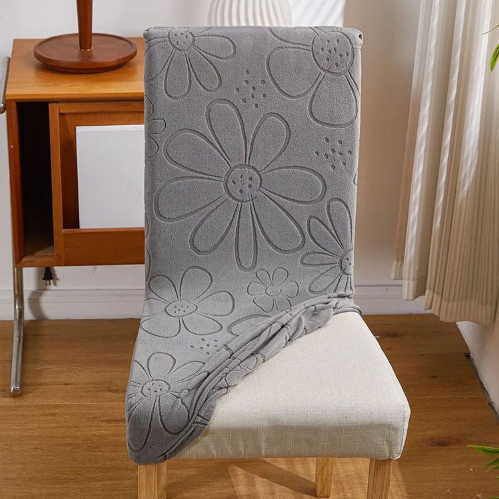 Stretch Microfiber Dining Chair Cover - Daisy Design