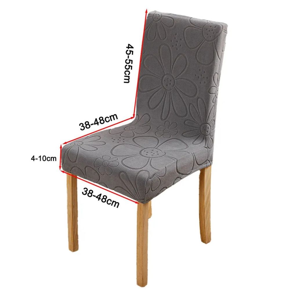 Stretch Microfiber Dining Chair Cover - Daisy Design