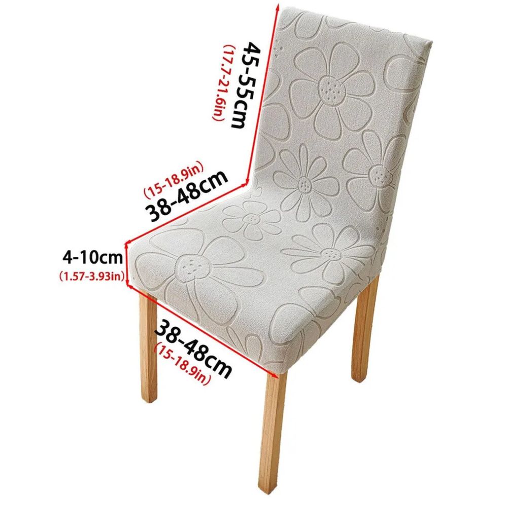 Stretch Microfiber Dining Chair Cover - Daisy Design