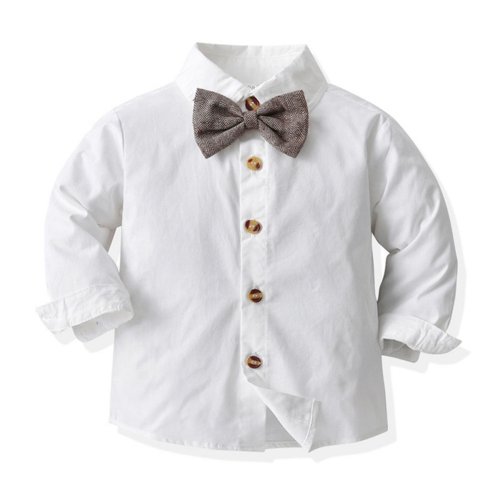 Little Kids' Holiday Outfit Set with Vest and Bow Tie