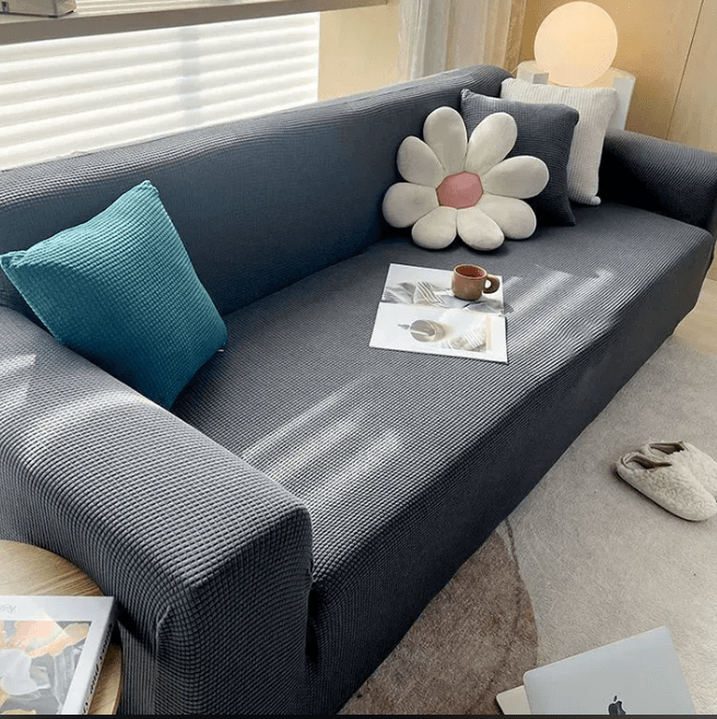 Non-Slip Ribbed Jacquard Sofa Protector Cover