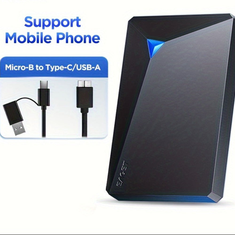 Portable USB External Hard Drive 1TB NTFS for Fast Data Backup