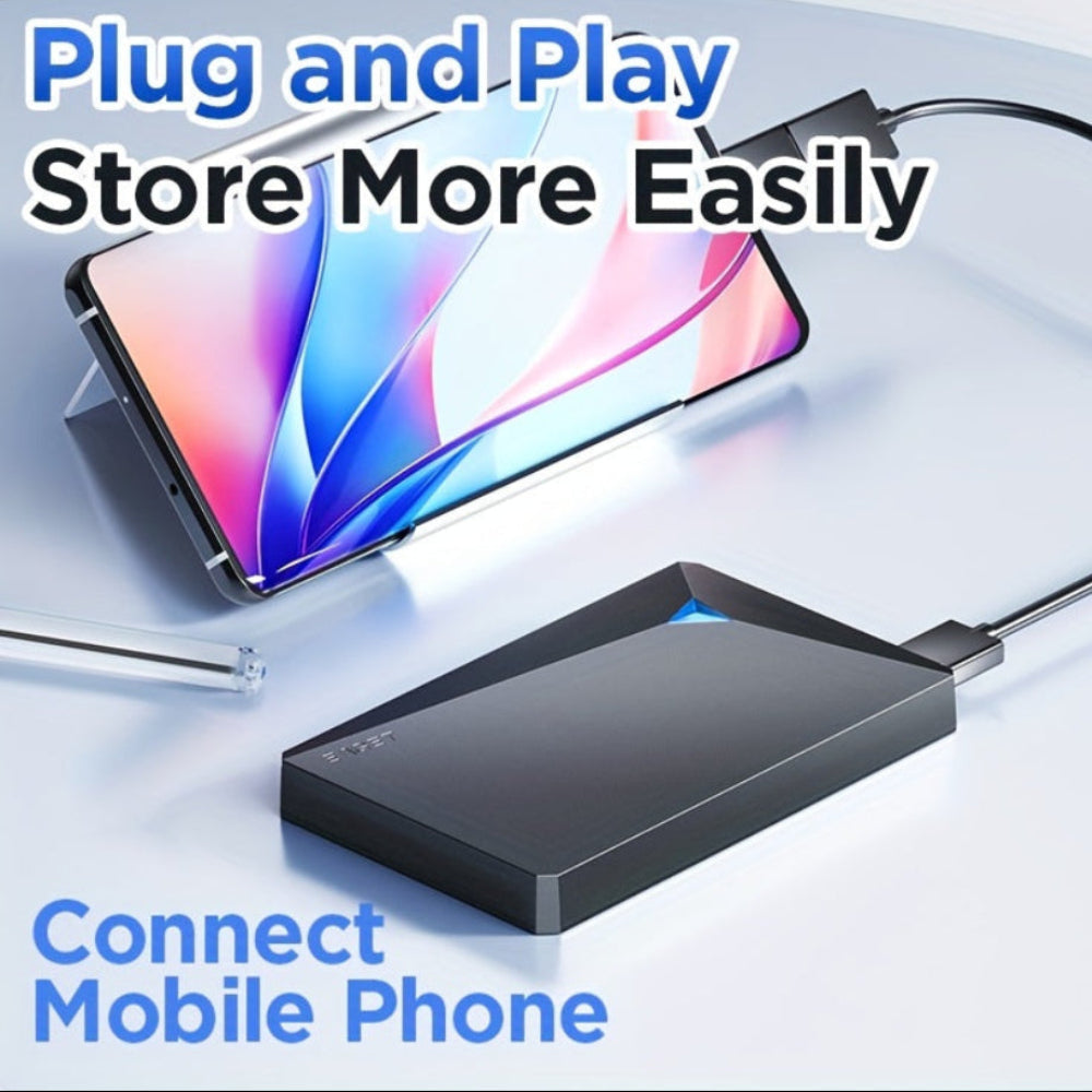 Portable USB External Hard Drive 1TB NTFS for Fast Data Backup