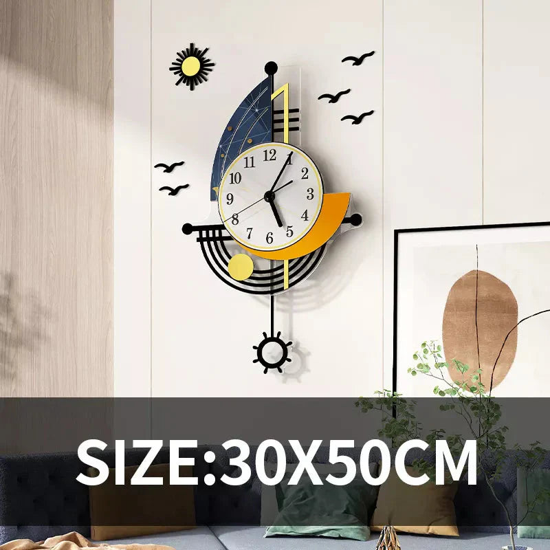 Nautical Acrylic Wall Clock with Silent Movement