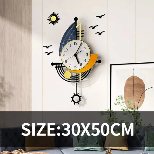 Nautical Acrylic Wall Clock with Silent Movement