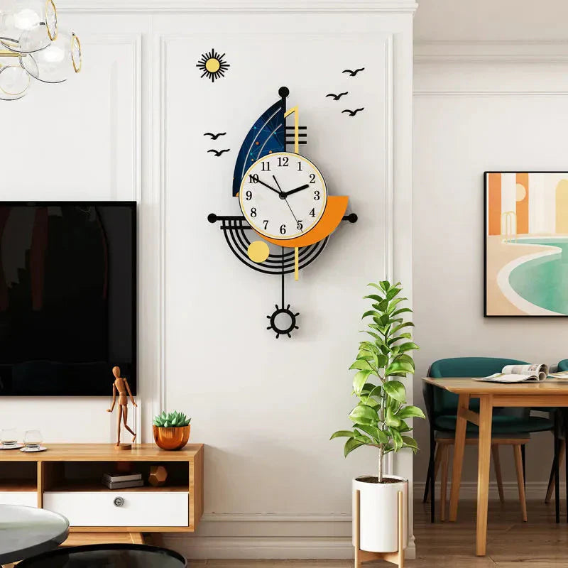 Nautical Acrylic Wall Clock with Silent Movement