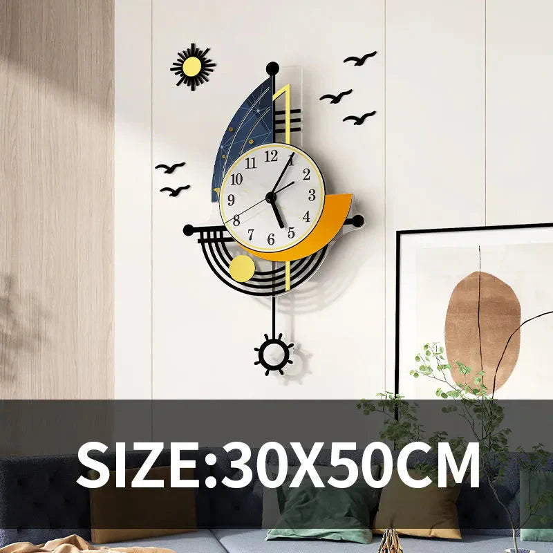 Nautical Acrylic Wall Clock with Silent Movement