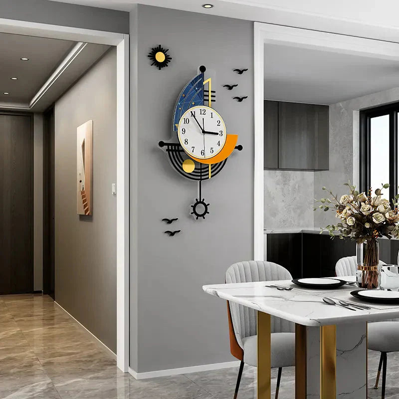 Nautical Acrylic Wall Clock with Silent Movement