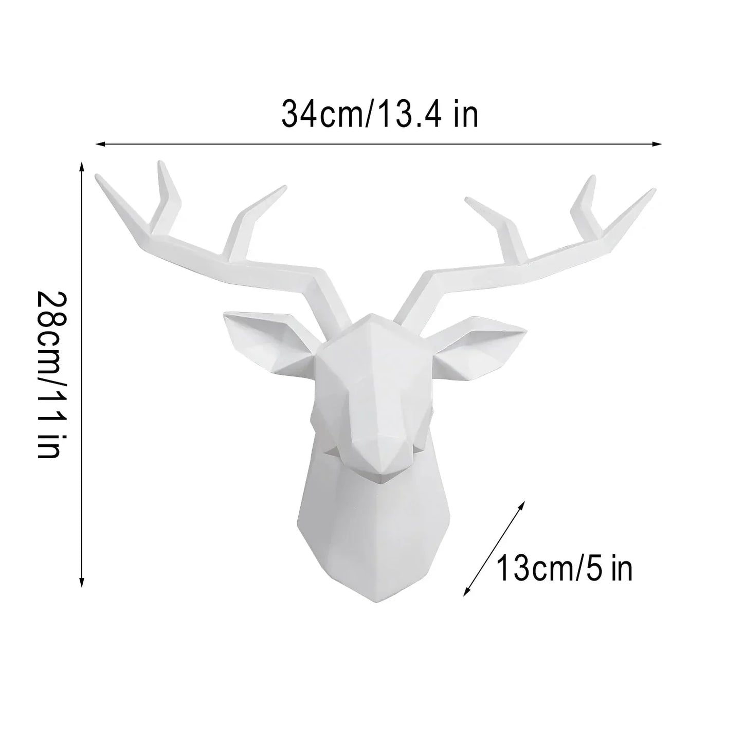 Moose Antler Wall Sculpture Coat Hook Polyresin Decor