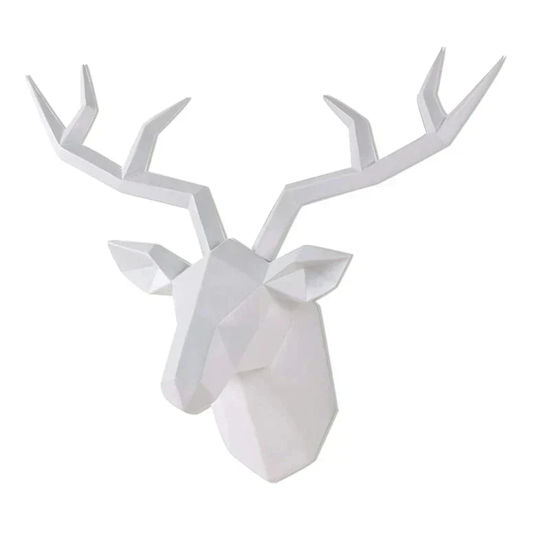 Moose Antler Wall Sculpture Coat Hook Polyresin Decor