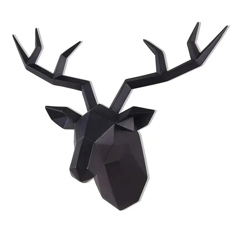 Moose Antler Wall Sculpture Coat Hook Polyresin Decor