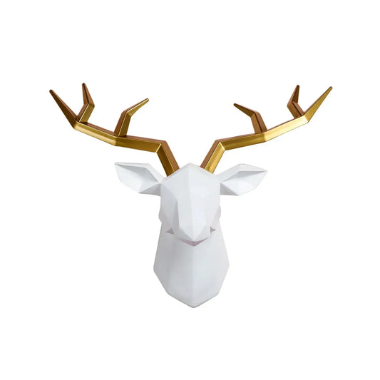 Moose Antler Wall Sculpture Coat Hook Polyresin Decor
