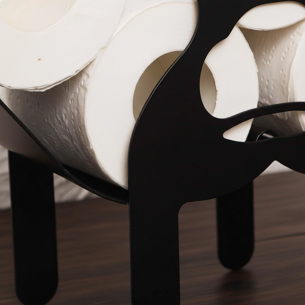 Animal-Shaped Toilet Paper Holder in Stainless Steel