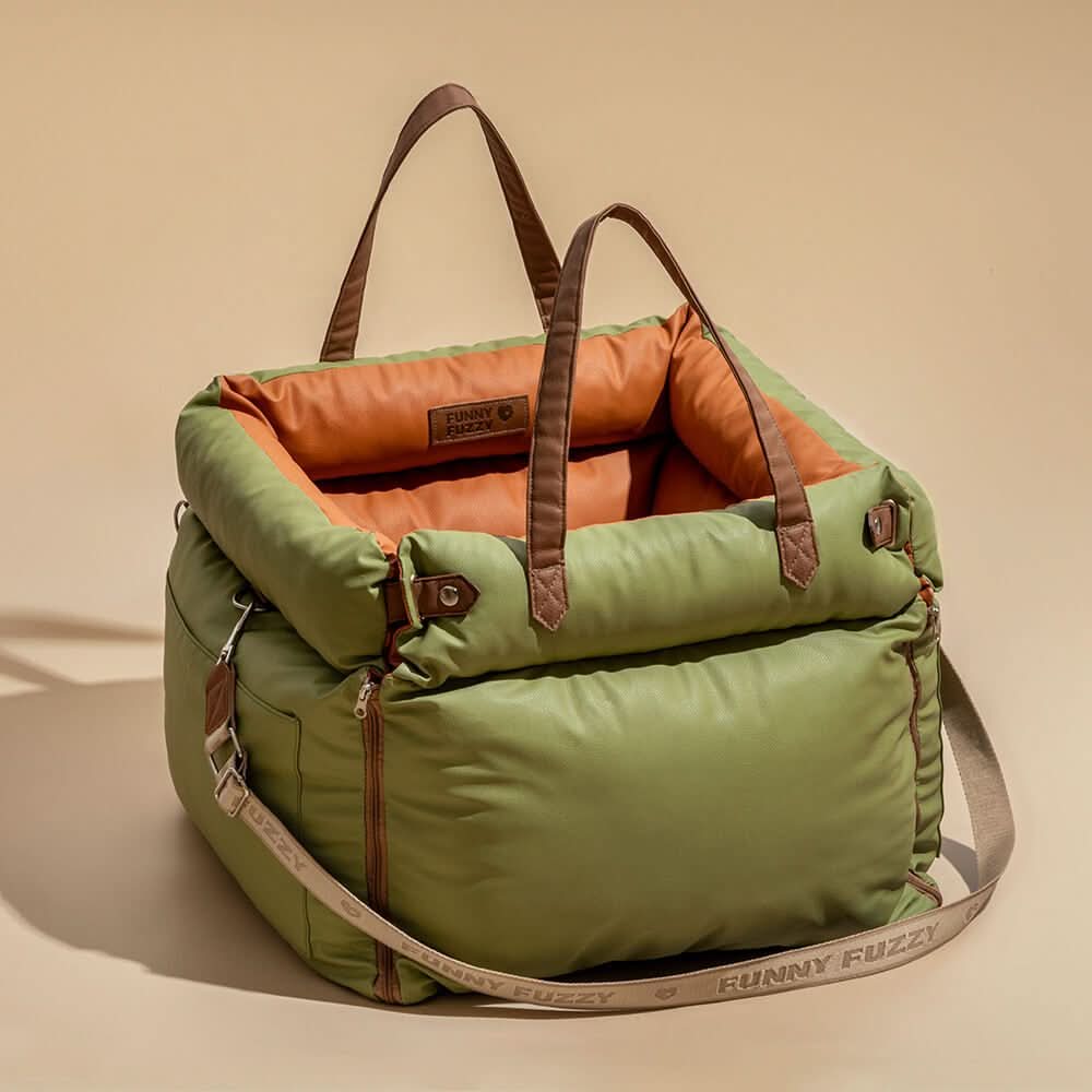 Luxury Dog Car Seat with Safety Belt for Stylish Rides