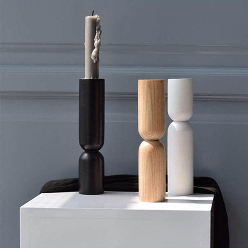 Minimalist Pine Wood Candle Holder