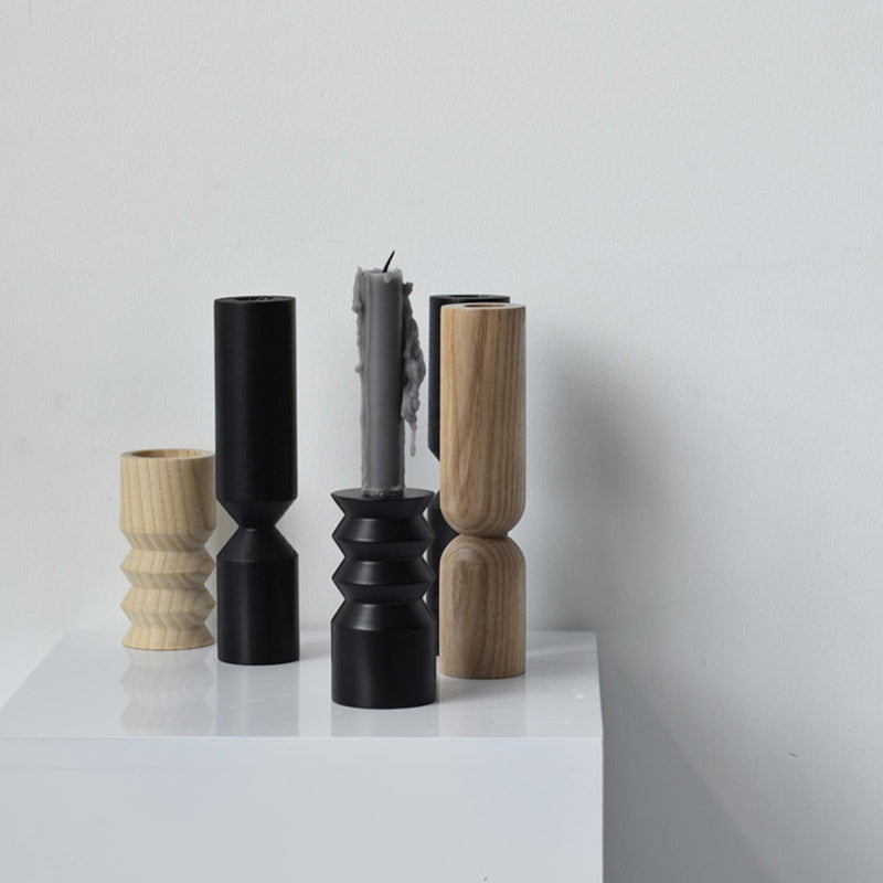 Minimalist Pine Wood Candle Holder