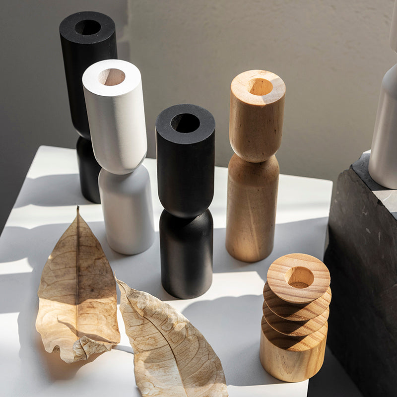 Minimalist Pine Wood Candle Holder