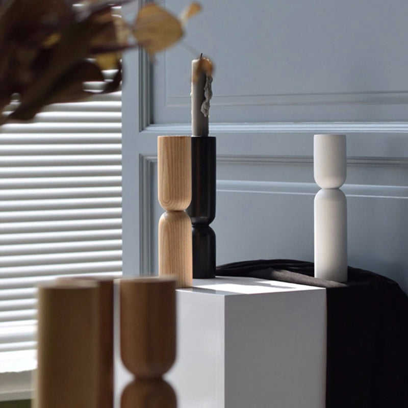 Minimalist Pine Wood Candle Holder