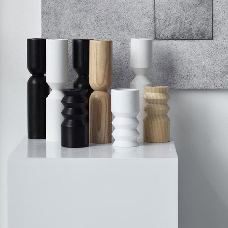Minimalist Pine Wood Candle Holder