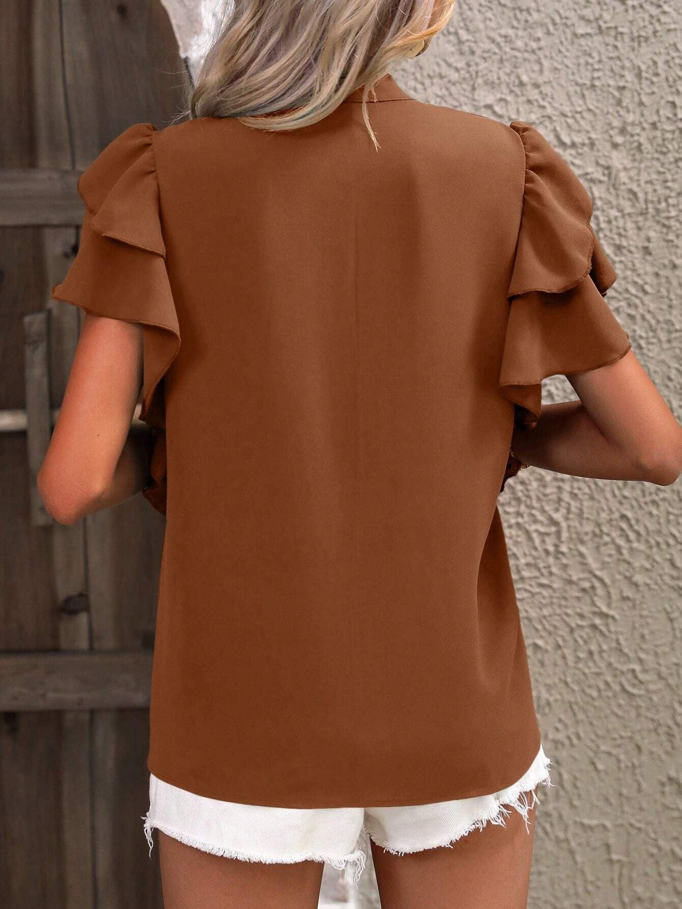 Zendee - Stylish Ruffle Blouse