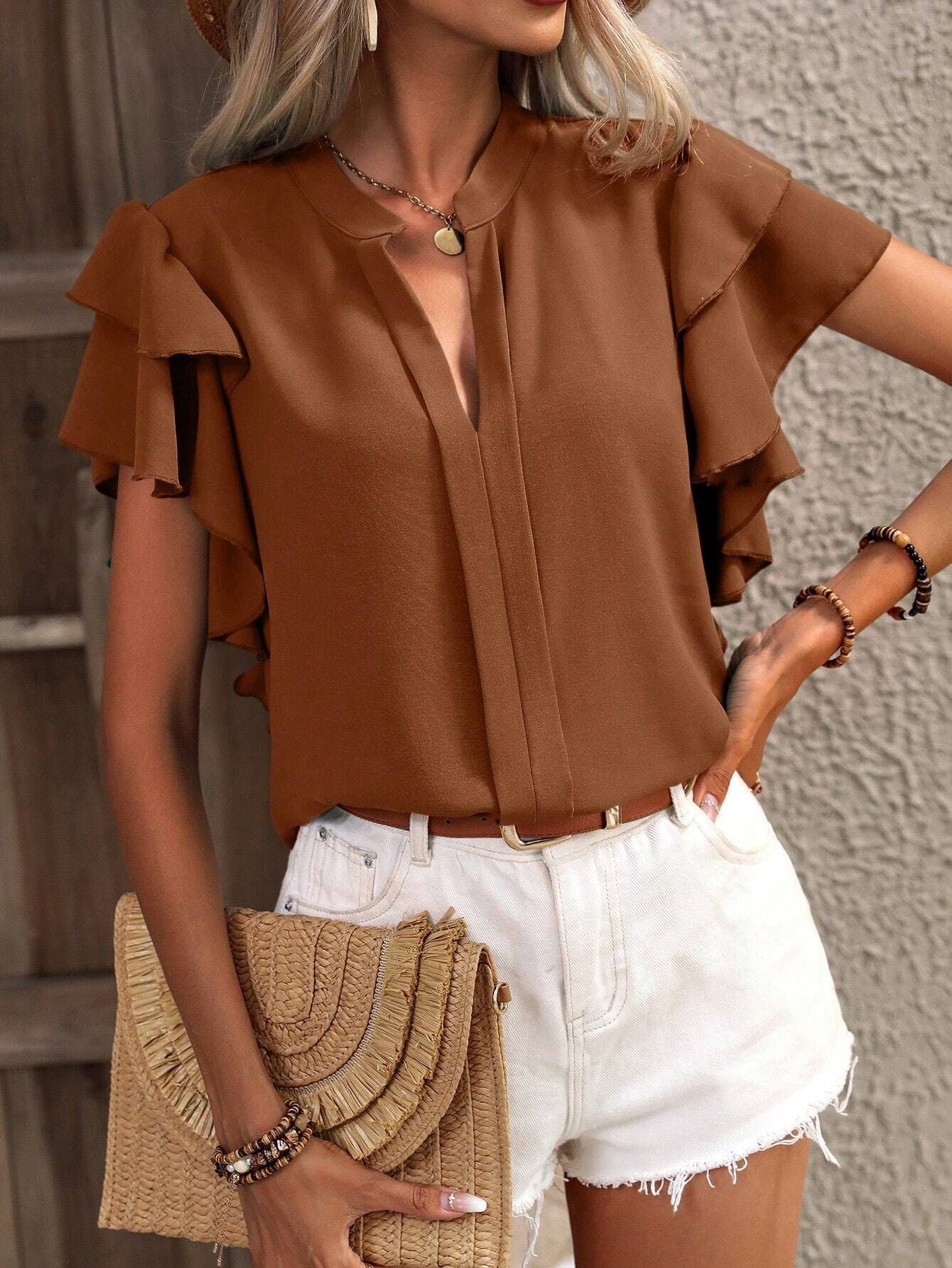 Zendee - Stylish Ruffle Blouse