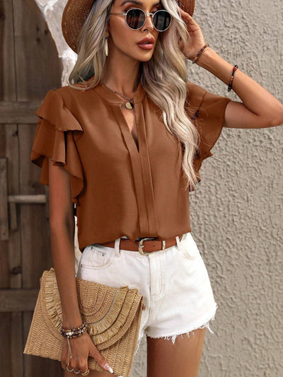 Zendee - Stylish Ruffle Blouse