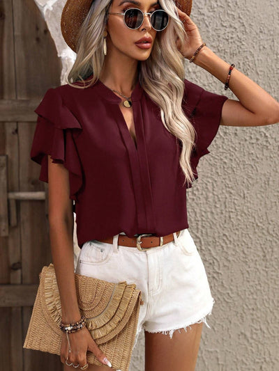 Zendee - Stylish Ruffle Blouse