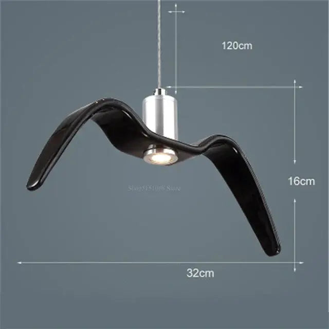 Bird-Shaped Pendant Lamp with LED Illumination