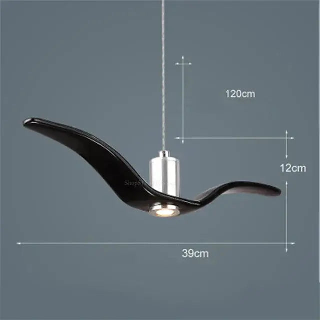 Bird-Shaped Pendant Lamp with LED Illumination