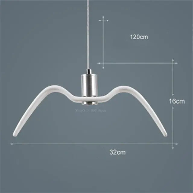 Bird-Shaped Pendant Lamp with LED Illumination