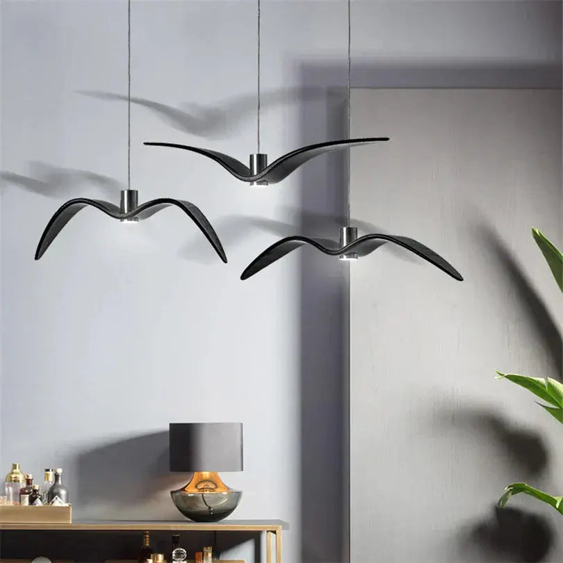 Bird-Shaped Pendant Lamp with LED Illumination