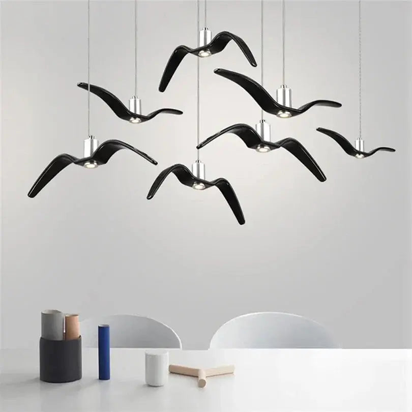 Bird-Shaped Pendant Lamp with LED Illumination