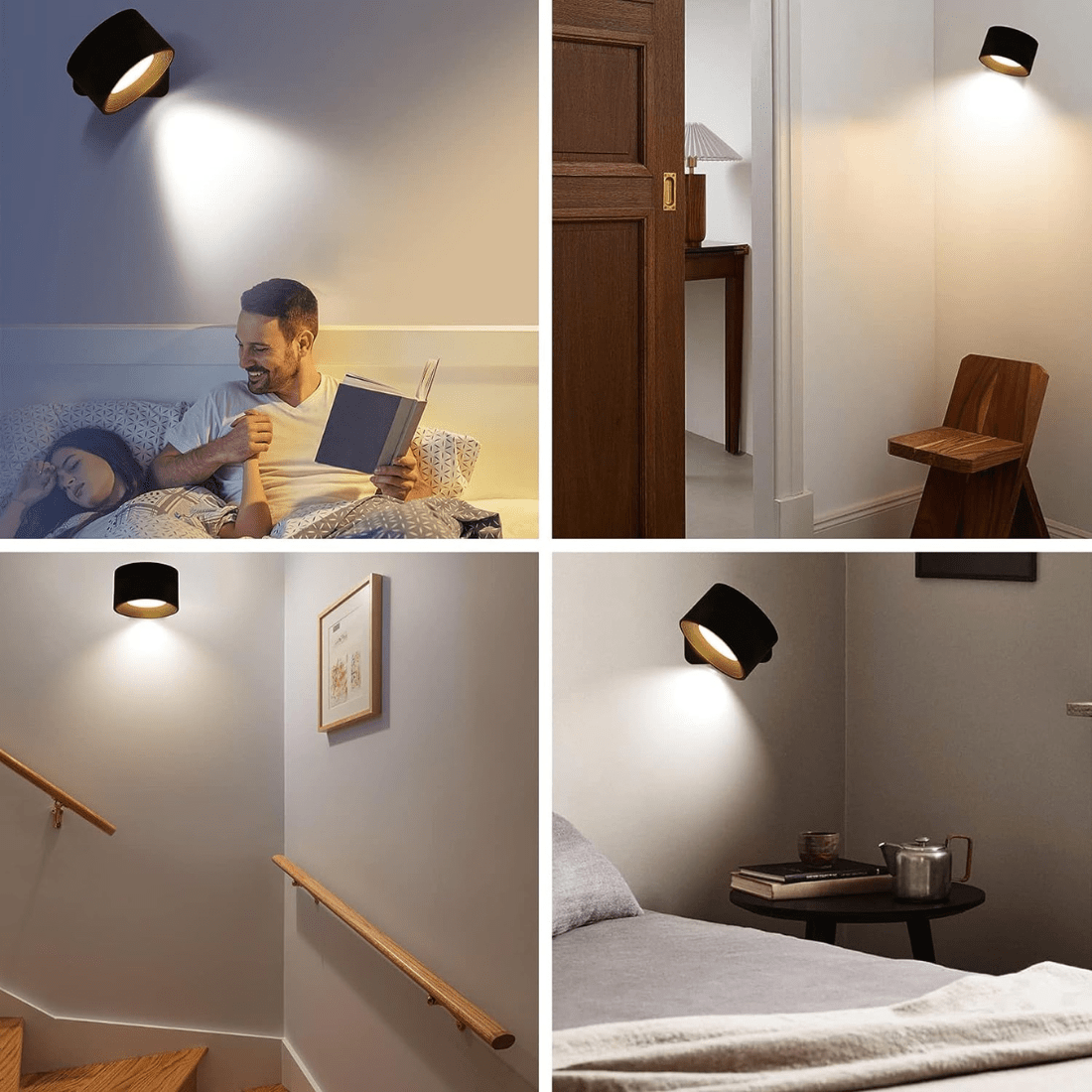 Rechargeable Wireless Wall Lamp with 360° Rotation