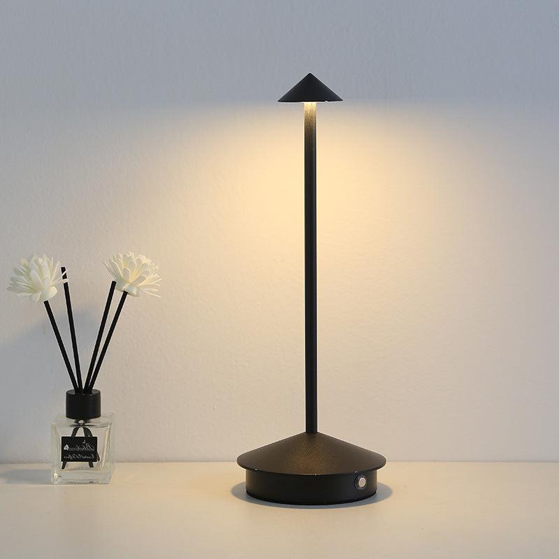 Portable Cordless Touch Control Table Lamp - Rechargeable Aluminum & Metal Design