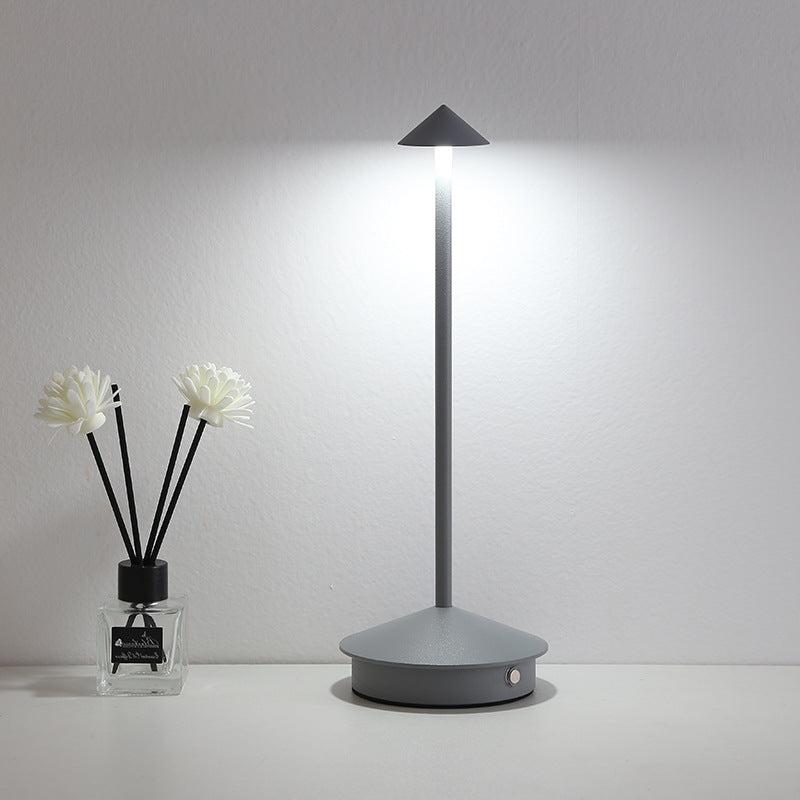 Portable Cordless Touch Control Table Lamp - Rechargeable Aluminum & Metal Design