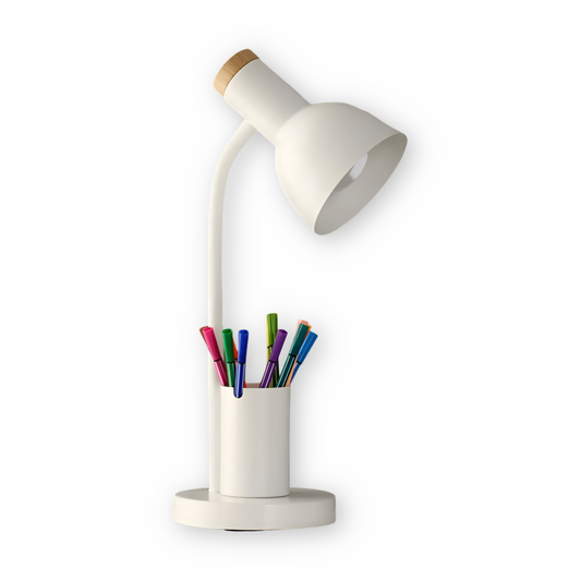 Modern LED Desk Lamp with Pen Holder and Minimalist Design