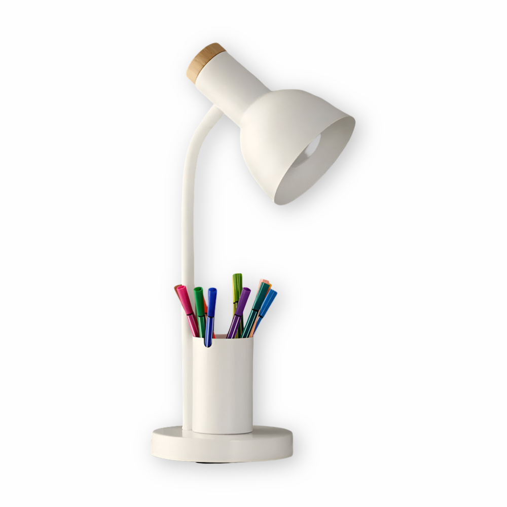 Modern Nordic Desk Lamp with Built-in Organizer