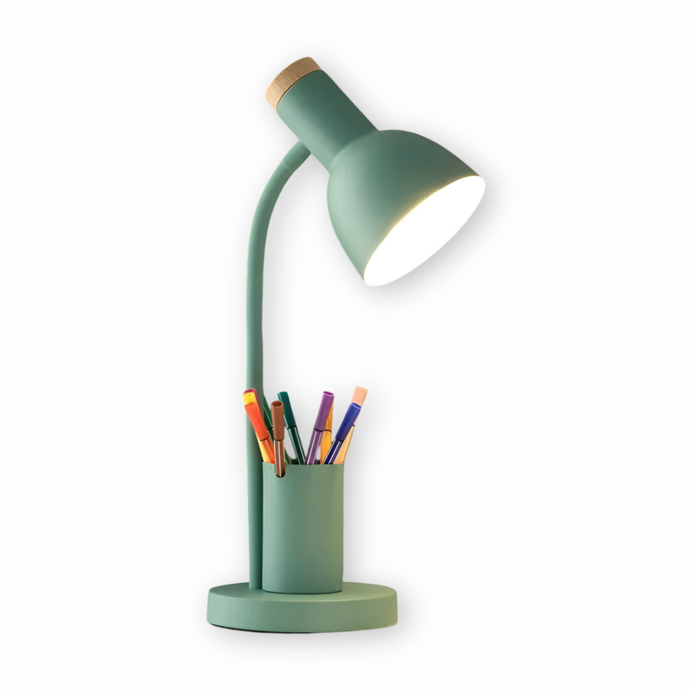 Modern LED Desk Lamp with Pen Holder and Minimalist Design