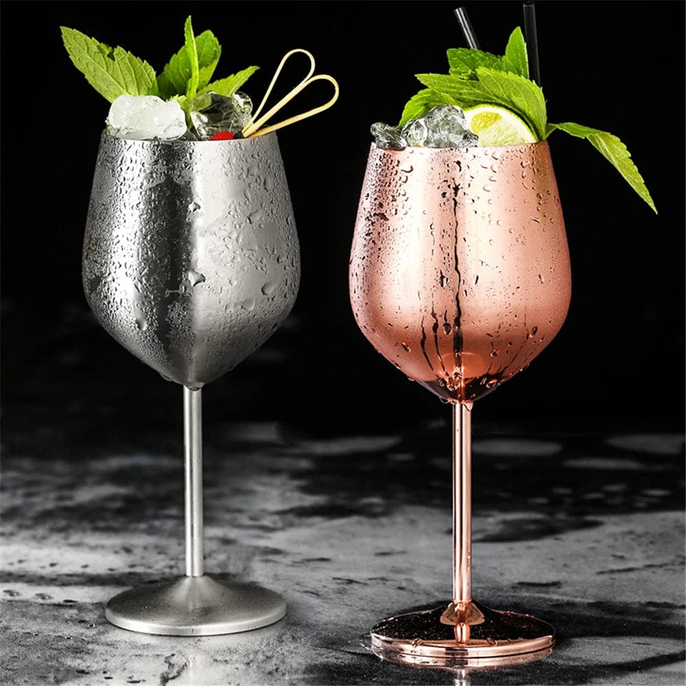 Stainless Steel Wine Goblet - Elegant and Durable 16.9oz