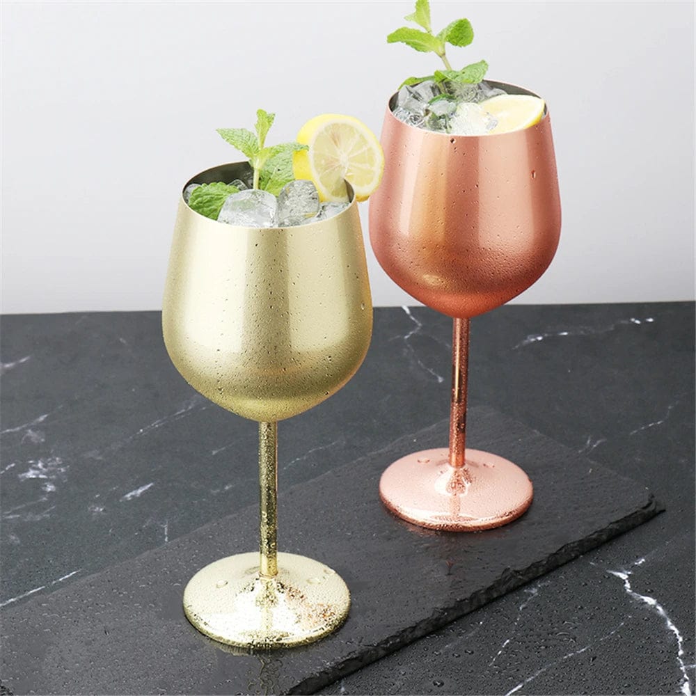 Stainless Steel Wine Goblet - Elegant and Durable 16.9oz
