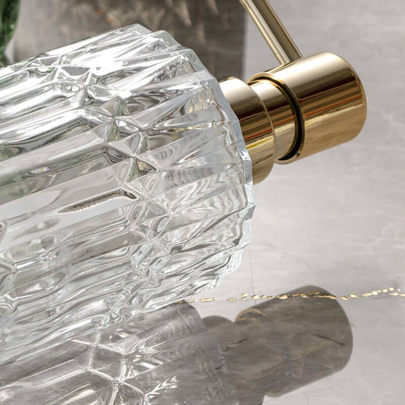 Diamond Pattern Glass Soap Dispenser - 13.8 oz