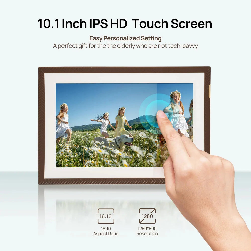 WiFi Touch Screen Digital Photo Frame 10.1 Inch HD Display