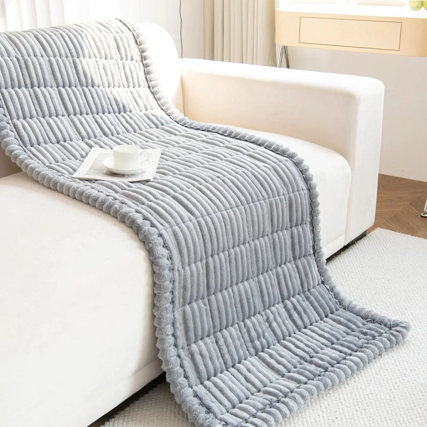 Machine Washable Jacquard Sofa Cover with Non-Slip Design
