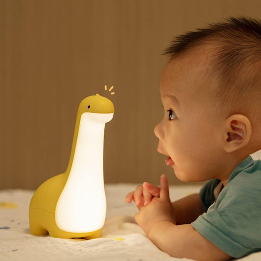 Soft Glow Dinosaur Night Light for Kids with Rechargeable Battery and Touch Control