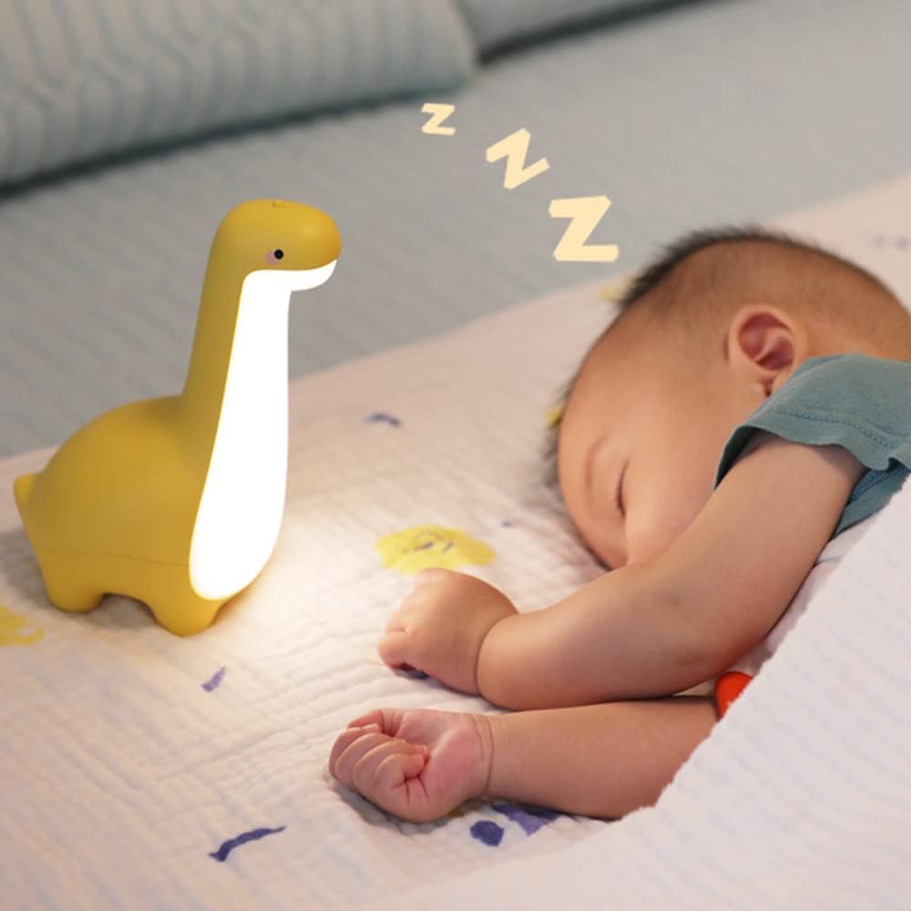 Soft Glow Dinosaur Night Light for Kids with Rechargeable Battery and Touch Control