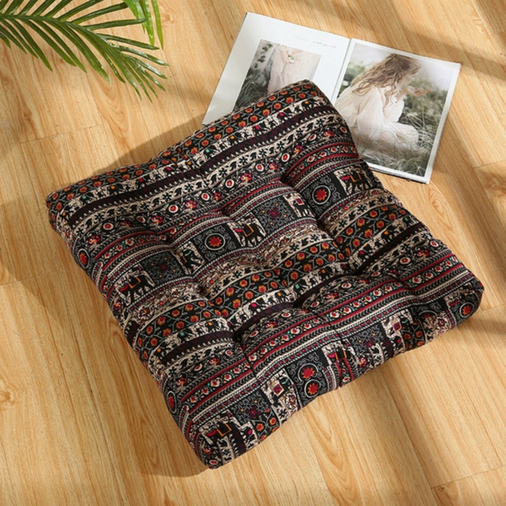 Bohemian Square Cushion with Anti-Slip Straps