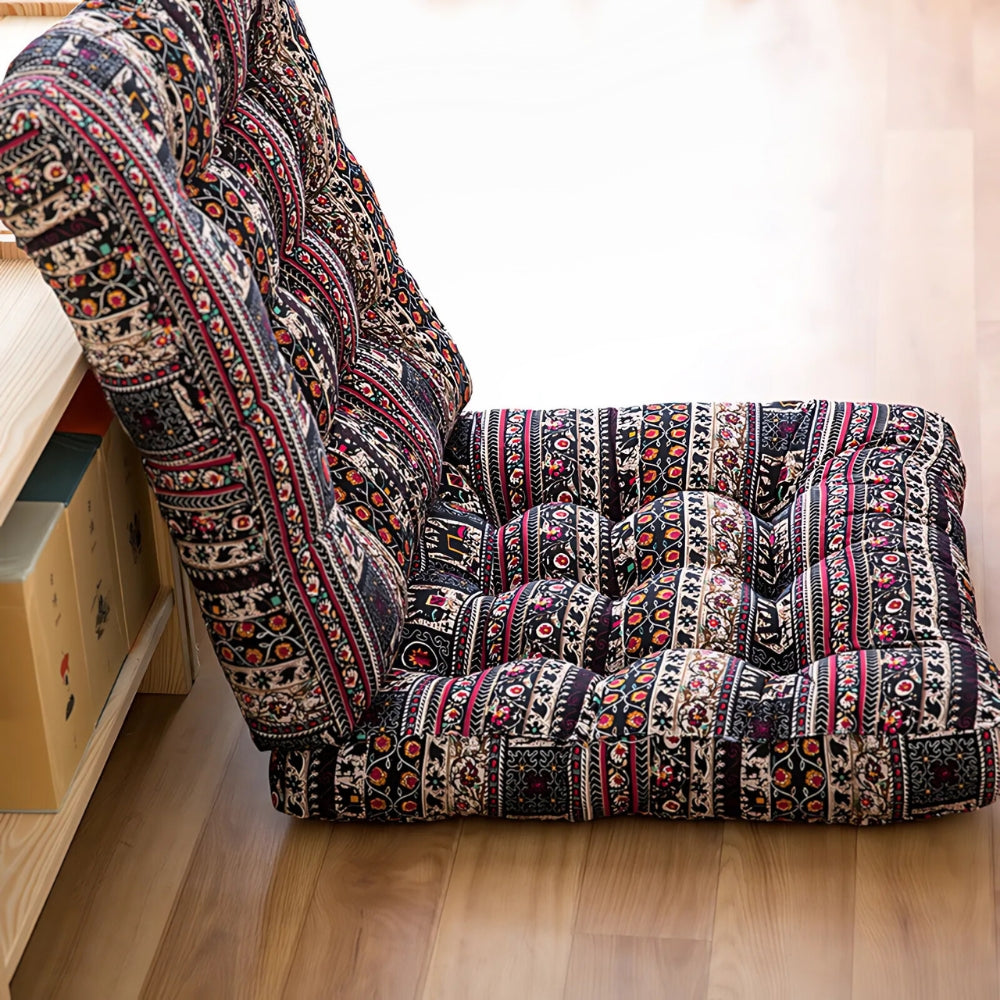 Bohemian Square Cushion with Anti-Slip Straps